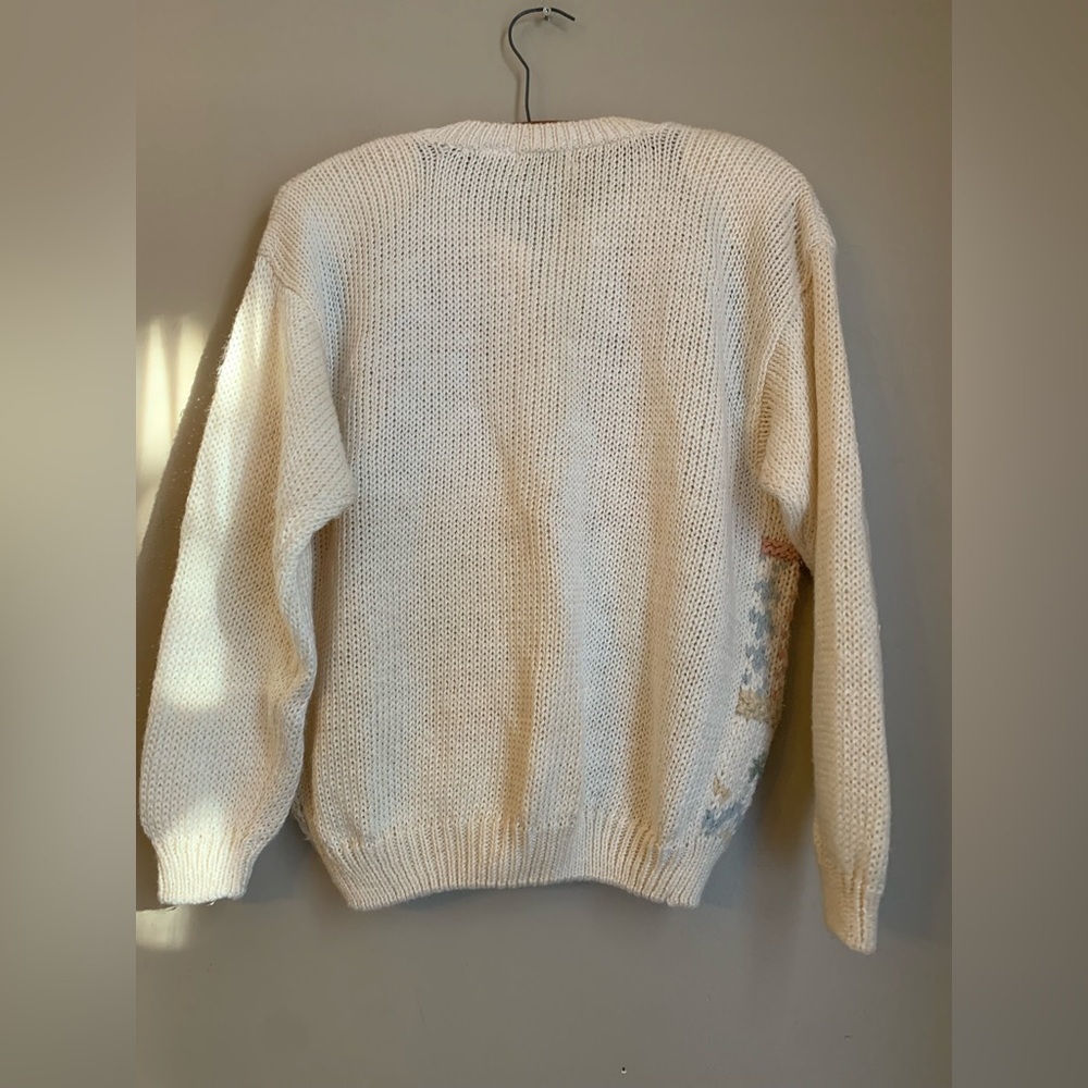 Cricket Lane Floral Cardigan Granny Cottage Core Size Large 3d Sweater Vintage - Picture 6 of 7